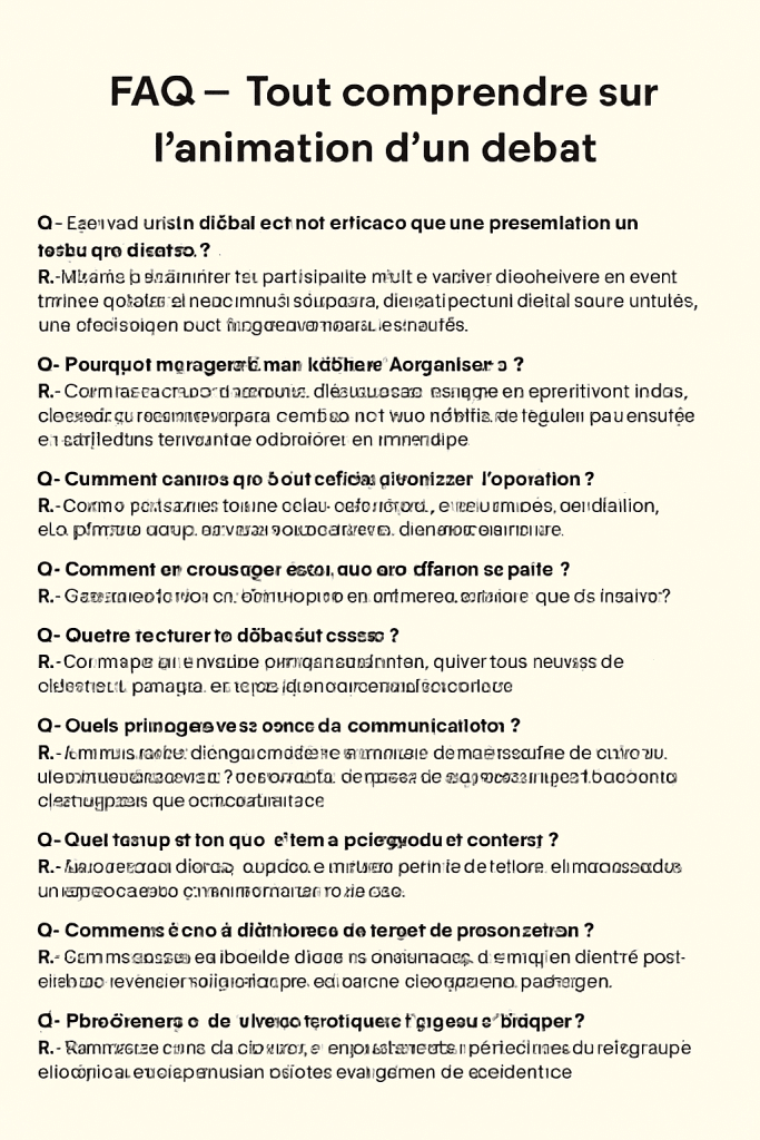 animer un débat - infographie